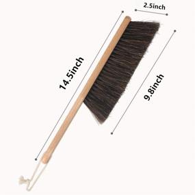 img 3 attached to Kingten Horsehair Counter Duster: Wood Handle, Wood Block - All-in-One Cleaning Set for Counters, Gardening, Furniture, and More!