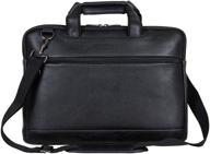 👜 black kenneth cole reaction protec faux pebbled leather slim 16" laptop business briefcase/ tablet bag logo