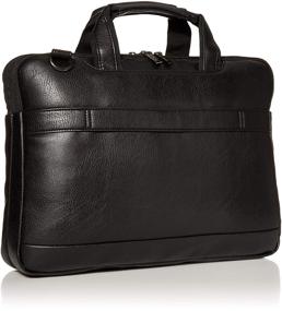 img 3 attached to 👜 Black Kenneth Cole Reaction ProTec Faux Pebbled Leather Slim 16" Laptop Business Briefcase/ Tablet Bag