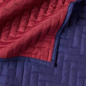 img 3 attached to 🔴 Martex 1C19855 Reversible Twin Size Coverlet: Vibrant Red and Navy Blue Dual-Tone Elegance