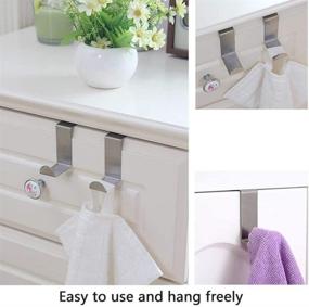 img 2 attached to 🚪 Pertty 16 Pcs Over The Door Hooks: A Stainless Steel Organizer for Coats, Towels, Bags, and More!