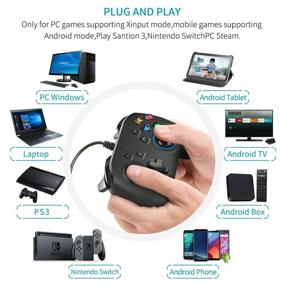 img 3 attached to 🎮 Wired Gaming Controller with Dual-Vibration for PS3, Switch, PC & Mobile Devices – 6.5 ft USB Cable