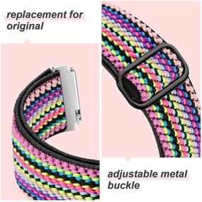 img 3 attached to MHunter Adjustable Elastic Watch Band Compatible With Samsung Galaxy Watch Active 2 Band 40Mm 44Mm/ Galaxy Watch 4 40Mm 44Mm/ Classic 42Mm 46Mm Cell Phones & Accessories