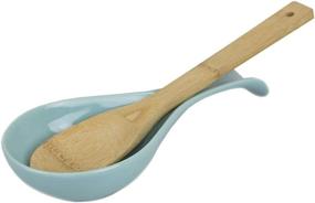 img 2 attached to 🥄 Turquoise Ceramic Spoon by Home Basics: Enhancing Style at Home