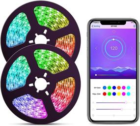 img 4 attached to 32.8ft Waterproof RGB LED Strip Lights, ELlight Dream Color LED Lights with Multicolor Chasing, Flexible 300 LEDs SMD 5050 Strip Lighting Kit for Home Kitchen - Controlled by APP