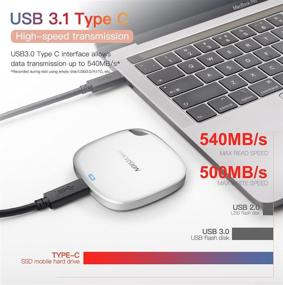 img 1 attached to 🔌 Hikvision T100I Series Portable SSD 128GB - USB 3.1 External Solid State Drive (White) - High-Speed Data Transfer up to 540MB/s