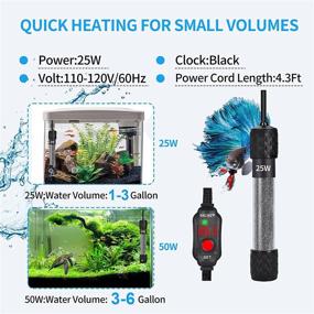 img 2 attached to 🐠 Woliver Aquarium Heater: Submersible Fish Tank Heater with Digital Temp Controller - Perfect for Saltwater, Freshwater, and Turtle Tanks