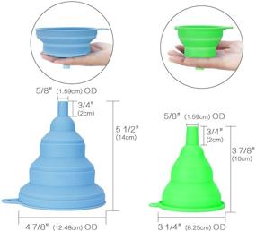 img 2 attached to INMAKER Collapsible Funnel Set, 2-Pack, Large Silicone Foldable Funnel for Water Bottles and More - Convenient and Space-Saving Solution!