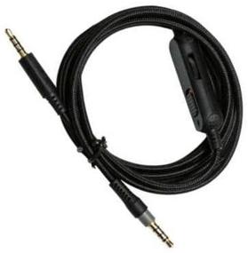 img 1 attached to 🎧 Detachable Audio Aux Cable Cord with Inline Mute & Volume Control - Compatible with HyperX Cloud Mix Cloud Alpha (No Inline Mic)