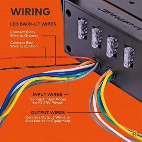 img 2 attached to 🚦 SWBX42 12V Rocker Switch Box - Powerful 12 Volt DC SPST Toggle Switch Panel for Auto Lights, Marine, Boat, Truck – 70 Amps Max – Backlit LED – ON/OFF & Momentary Switches