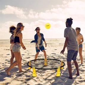 img 1 attached to 🏐 Upgraded Funesla Spike Game Set Strikeball Standard 3 Balls Kit - Spike Ball Playing Net Game with Enhanced Features for Beach, Backyard, Park, and Indoor Entertainment