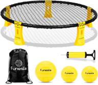 🏐 upgraded funesla spike game set strikeball standard 3 balls kit - spike ball playing net game with enhanced features for beach, backyard, park, and indoor entertainment logo