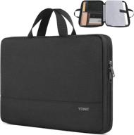 🖥️ 13inch tsa slim laptop sleeve case for macbook air macbook pro - water resistant business briefcase handle bag for hp dell lenovo laptop, black logo