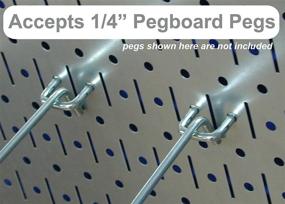 img 3 attached to Premium Galvanized Metal Wall Control Pegboard: Organize & Optimize Your Space