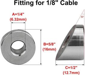 img 3 attached to 🔧 CKE 25 Pack T316 Marine Grade Stainless Steel 1/4" 30 Degree Angle Beveled Washer for 1/8" to 3/16" Deck Cable Railing, Suitable for Wood, Metal, and Aluminum Posts; Ideal for DIY Balustrade Projects