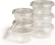 🍽️ bahoki essential sets of plastic disposable ramekins with lids for condiments, jello shots (2 oz) logo