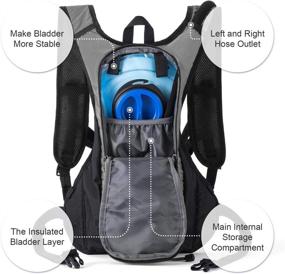 img 3 attached to Lightweight Hydration Backpack with 2L BPA-Free Bladder for Running, Hiking, Climbing, Biking, Cycling, and Skiing - MIRACOL Hydration Pack