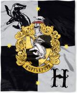 🦡 hufflepuff house crest silk touch throw - 50 x 60 inches, harry potter-themed logo