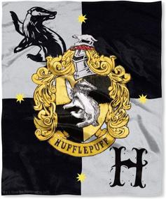 img 1 attached to 🦡 Hufflepuff House Crest Silk Touch Throw - 50 x 60 inches, Harry Potter-themed