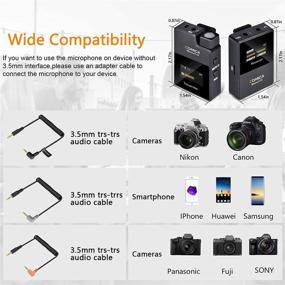 img 3 attached to 🎙️ Comica BoomX-D2 2.4G Wireless Lavalier Lapel Microphone System for DSLR Cameras, Camcorders, iPhone, Android & More