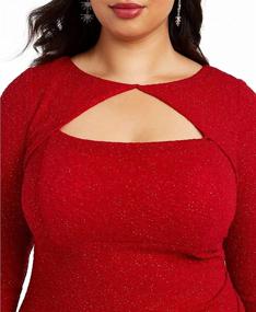 img 1 attached to Stunning Alex Evenings Women's Plus Size Short Jacquard Knit Dress for Elegance and Comfort