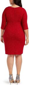 img 3 attached to Stunning Alex Evenings Women's Plus Size Short Jacquard Knit Dress for Elegance and Comfort