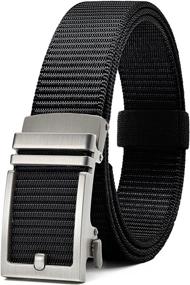 img 4 attached to 👔 CHAOREN Ratchet Nylon Belts: Stylish and Adjustable Men's Casual Accessories