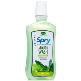 img 2 attached to 🌿 16 fl oz Spry Natural Mouthwash with Xylitol: Natural Healing Herbal Mint