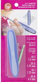 img 3 attached to 🎉 4-in-1 Crochet Hook Tool - Boye 3396300EGIK, Purple Color