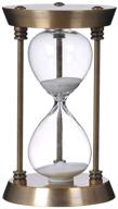 bellaware 60 minute metal hourglass sand timer: stylish large size sand clock with decorative bronze finish logo