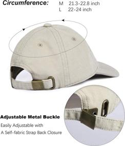 img 3 attached to Vintage Washed Distressed Cotton Baseball Cap for Men and Women - Plain Blank Adjustable Classic Hat Cap