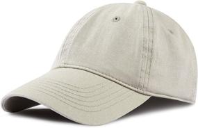 img 4 attached to Vintage Washed Distressed Cotton Baseball Cap for Men and Women - Plain Blank Adjustable Classic Hat Cap