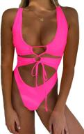 chyrii womens backless swimsuit monokini logo