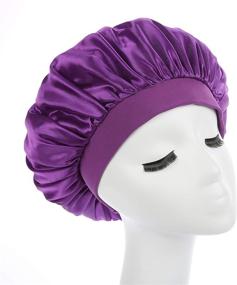 img 2 attached to 💤 YFJH Soft Satin Silk Salon Bonnet: Ultimate Hair Loss Cap for Women's Night Sleeping