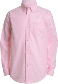 img 3 attached to 👕 IZOD Sleeve Oxford Shirt: Classic White Boys' Top for Formal & Casual Wear