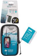 📱 nite ize runoff waterproof phone case with card holder and lanyard, ip67 case for iphone/galaxy/pixel (up to 6.6" tall), fits in pockets - charcoal logo