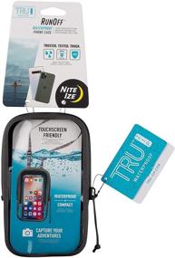 img 4 attached to 📱 Nite Ize Runoff Waterproof Phone Case with Card Holder and Lanyard, IP67 Case for iPhone/Galaxy/Pixel (up to 6.6" Tall), Fits in Pockets - Charcoal