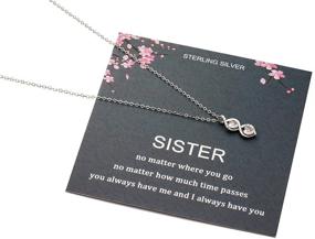 img 1 attached to 👯 Sister Gifts, Sterling Silver Infinite Two Interlocking Infinity Double Hearts Necklace - Perfect Birthday Jewelry Gift for Sisters, Endless Love Necklaces, Sentimental Souvenirs