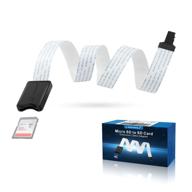 кабель-адаптер lanmu micro sd на sd: гибкий удлинитель для принтеров ender 3 pro/ender 3/ender 5/monoprice mini 3d/anet a8 3d/raspberry pi/gps/тв (23.6in/60см) логотип