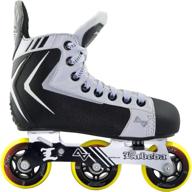 alkali hockey lite youth adjustable inline hockey skate 11-1 small black - superior performance and comfort for young skaters logo