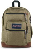 🎒 jansport traditional backpack: army green letterman poly - one size - find your perfect companion! logo