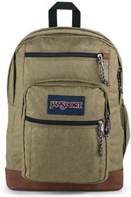 img 1 attached to 🎒 JanSport Traditional Backpack: Army Green Letterman Poly - One Size - Find Your Perfect Companion!