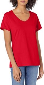 img 4 attached to Hanes Womens Premium Cotton V Neck Sports & Fitness