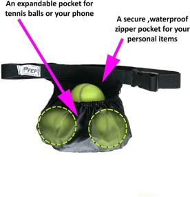 img 2 attached to Tennis & Pickleball Holder Bag - Black, Sports & Travel Waist Pack, Convenient for Airports (Tennis Balls, Pickle Balls, iPhone, Keys, Passport), Multiple Purpose Pockets (MPP)