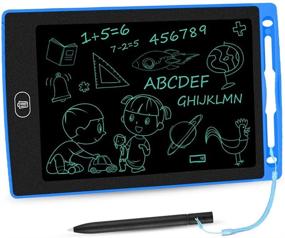 img 4 attached to 🎨 8.5-Inch LCD Writing Tablet for Toddlers - Colorful Doodle Board, Erasable Electronic Drawing Pad for Kids - Educational Learning Toy for Boys and Girls, Ideal Gift for 2-6 Year Olds (Dark Blue)