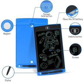 img 2 attached to 🎨 8.5-Inch LCD Writing Tablet for Toddlers - Colorful Doodle Board, Erasable Electronic Drawing Pad for Kids - Educational Learning Toy for Boys and Girls, Ideal Gift for 2-6 Year Olds (Dark Blue)