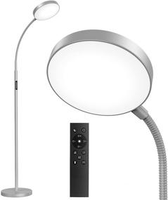 img 4 attached to 🌟 Floor Lamp, JOOFO Led Floor Lamp with Remote and Touch Control, 1 Hour Timer for Reading, Standing Lamp with Stepless Dimmer and 4 Color Temperatures for Living Room, Bedroom, Office - Silver