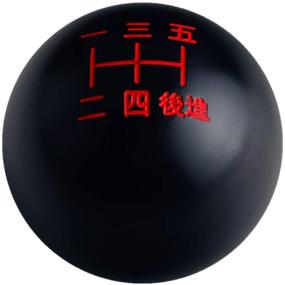 img 4 attached to 🖤 DEWHEL Black/Red Inlay Sphere Weighted Manual Shift Knob - 5 Speed Japanese, M12X1.25 M10X1.5 M10X1.25 M8X1.25 - Black