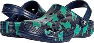 👞 crocs graphic tie dye toddler little boys' clogs & mules: stylish shoes for kids logo