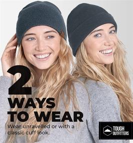 img 1 attached to Warm Knit Beanie Winter Hats for Men and Women - Soft, Stretchy Ribbed Toboggan Cap for Cold Weather